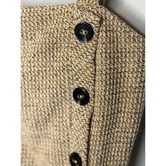 Lucy Paris Top Womens Crop Tank Textured Knit Size S Tan Square Neck Sleeveless - Picture 5 of 13
